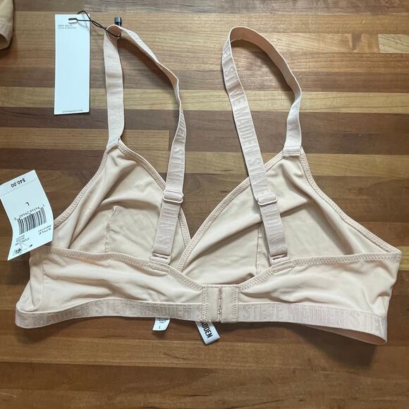 Set of 2 Steve Madden Women’s Triangle X-Back Lounge Bra, Large - Picture 3 of 9